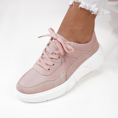 Pantofi Sport Piele Naturala Dariana Pink