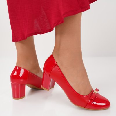 Pantofi Cu Toc Deonise2 Red