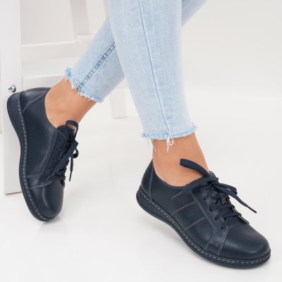 Pantofi Piele Naturala Kenia Navi