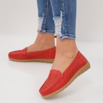Pantofi Piele Naturala Tarsus Red