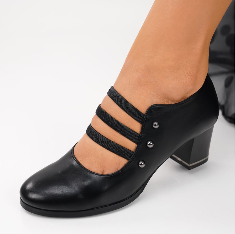 Pantofi Cu Toc Soylu2 Black
