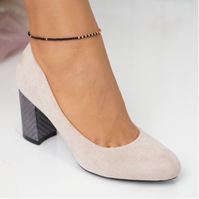 Pantofi Cu Toc Colmar2 Beige