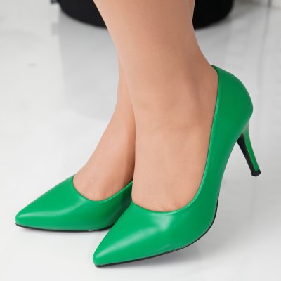 Pantofi Cu Toc Crox Green