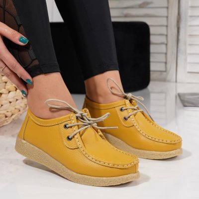 Pantofi Piele Naturala Esen4 Yellow