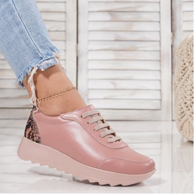Pantofi Sport Piele Naturala Gauja Pink