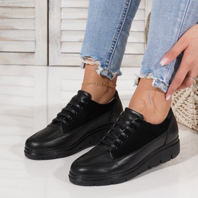 Pantofi Piele Naturala Memel Black