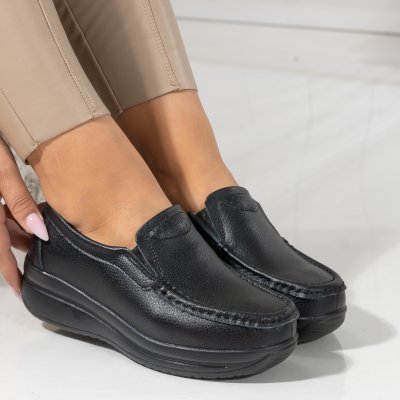 Pantofi Piele Naturala Sole3 Black
