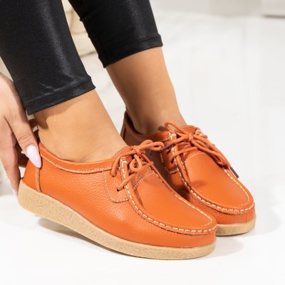 Pantofi Piele Naturala Esen8 Orange