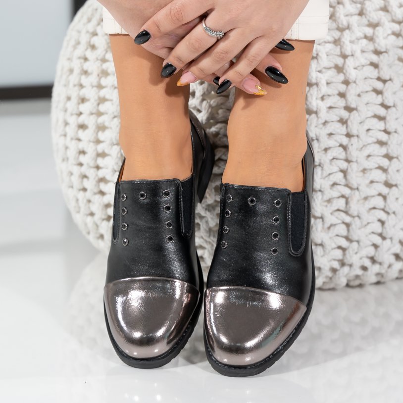 Pantofi Casual Adisa Black Silver