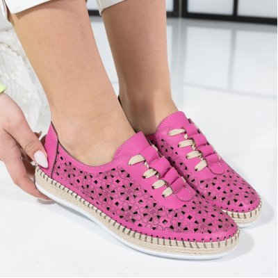 Pantofi Piele Naturala Priene Pink