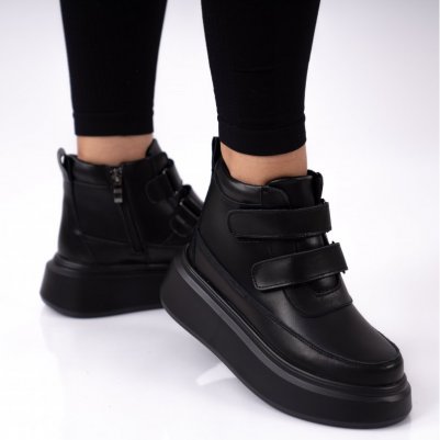 Ghete Piele Naturala Anelise Black